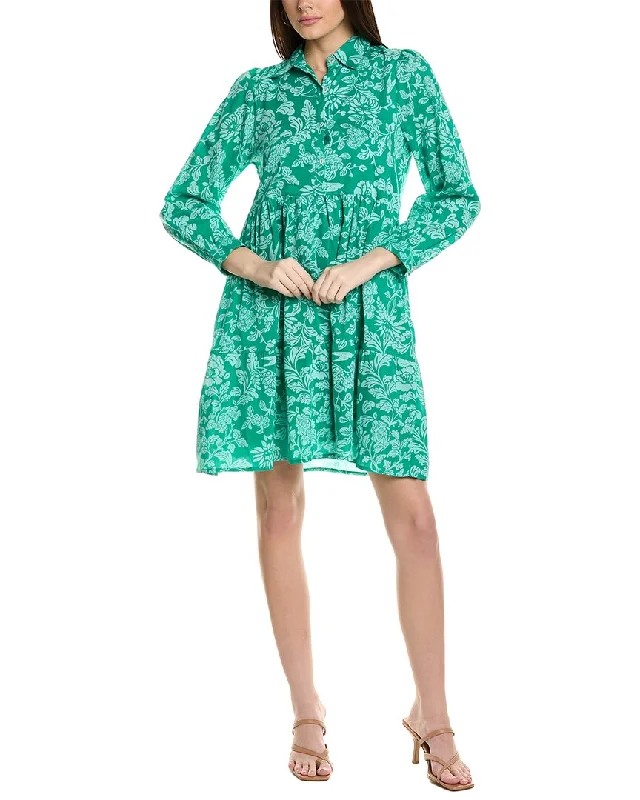 Spring Shirt Dress-Ros Garden Romy Shirtdress