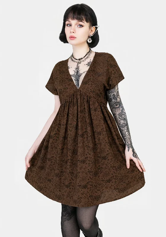 Women's Sequin Sleeve Mini Dress-Rosamoth Mini Smock Dress