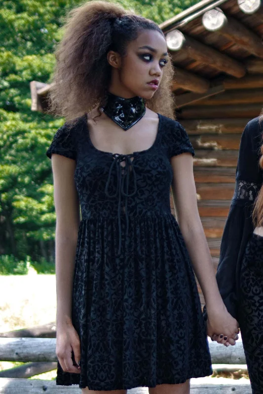 Doll Dress with Sequin Top -Sadie Babydoll Dress - Resurrect