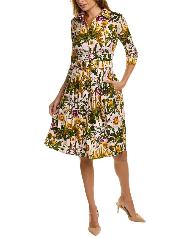 Stylish Casual Shirt Dress-Samantha Sung Audrey 1 3/4-Sleeve Shirtdress