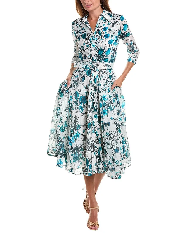 White Shirt Dress-Samantha Sung Avenue Shirtdress
