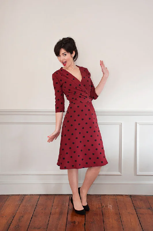 Wrap Dress with Bow Back -Wrap Dress with Open Back -Sew Over It 1940s Wrap Dress