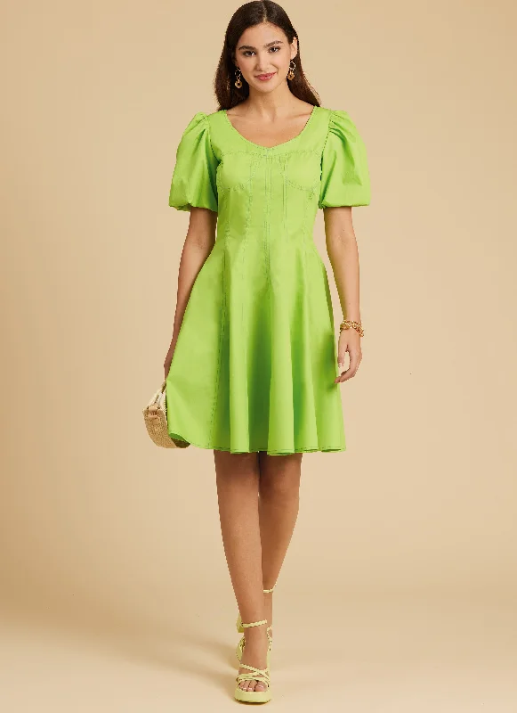 Sleeveless A-line Flare Dress -McCall's sewing pattern 8405 Fit and Flare Dress