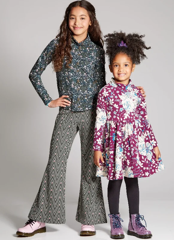 Women's Knit Sweater with Sleeveless Design -McCall's Sewing Pattern M8353 Girls' Knit Top, Dresses and Pants