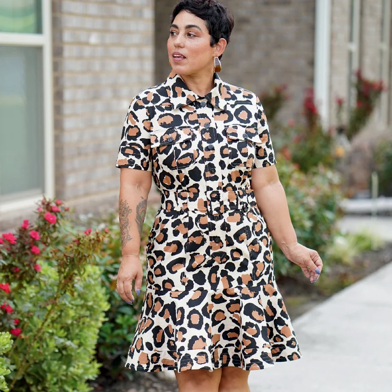 Women's Cute Shirt Dress-Simplicity Sewing Pattern 9463 Misses Shirt Dress with Belt