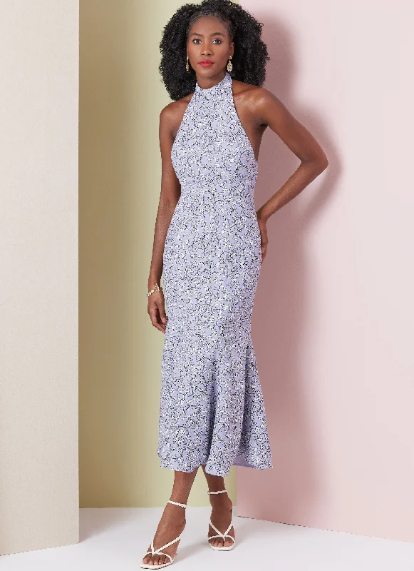 Floral Lace Party Dress for Special Event -Vogue Sewing Pattern 2010 Evening Dress in Two Lengths