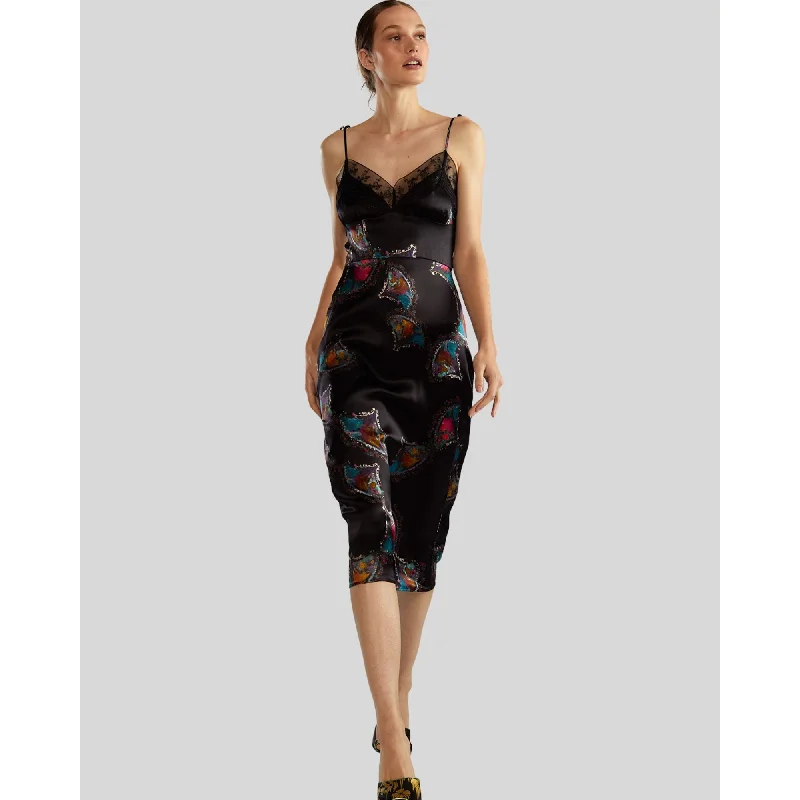 Satin Slip Dress for Formal Event -Formal Slip Dress -SILK LACE SLIP DRESS