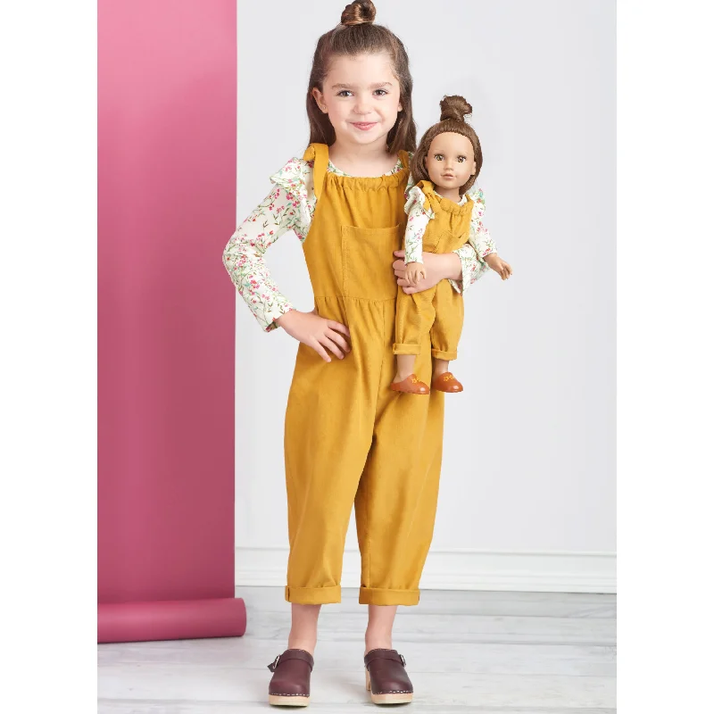 Lightweight Women's Knit Sweater with Patterns -Simplicity Child Knit Tops, Overalls, and Pinafore S9661