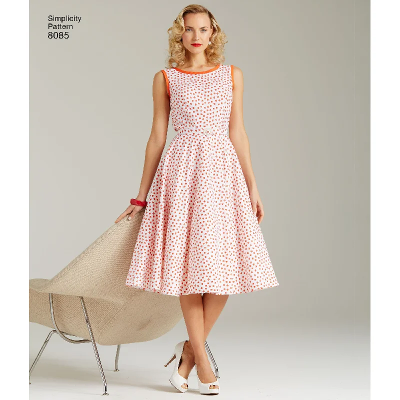 Wrap Dress with Full Skirt -Wrap Dress with Floral Lace -Simplicity 8085 1950's wrap dress pattern Wrap Dress with Full Skirt -Wrap Dress with Floral Lace -Simplicity 8085 1950's wrap dress pattern