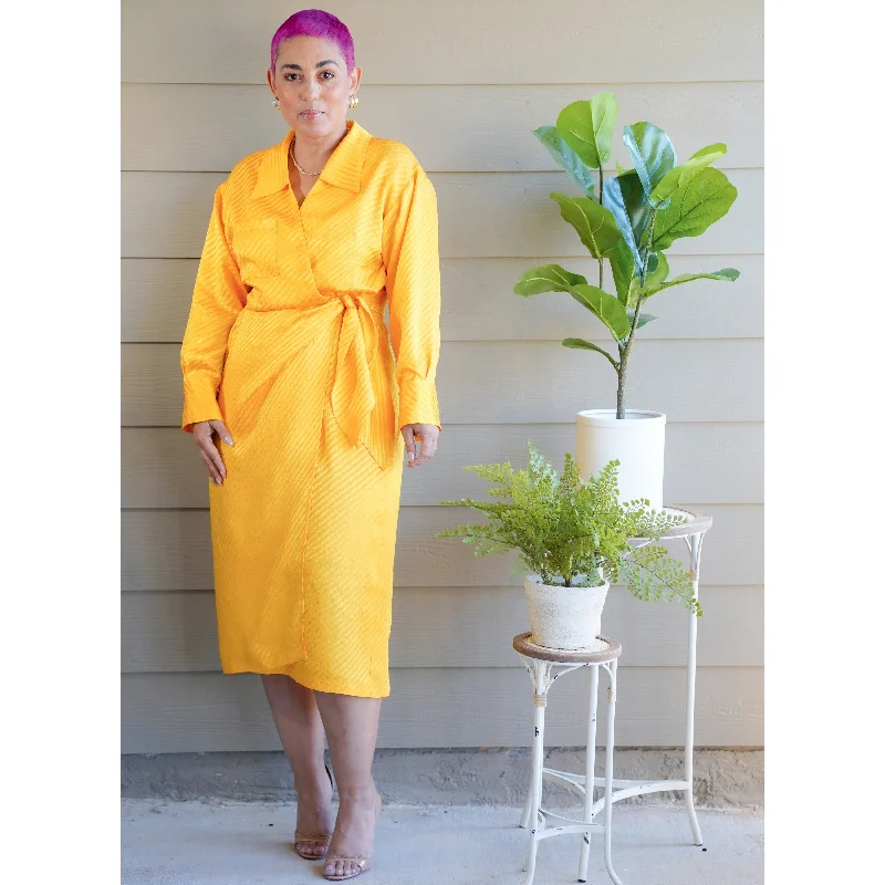 Faux Wrap Dress for Elegant Look -Wrap Dress with Stretch Fabric -Simplicity 9539 Wrap Dress pattern by Mimi G Faux Wrap Dress for Elegant Look -Wrap Dress with Stretch Fabric -Simplicity 9539 Wrap Dress pattern by Mimi G