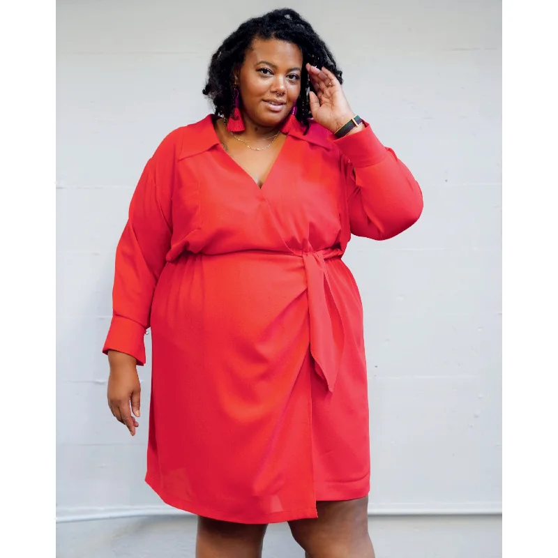 Green Wrap Dress for Evening Wear -Wrap Dress with Cross Front -Simplicity 9540 Women's Wrap Dresses pattern by Mimi G