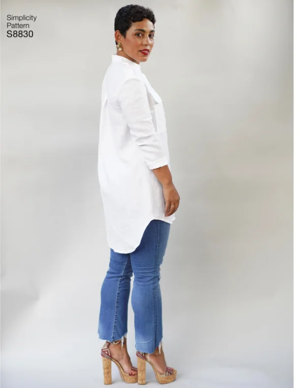 Casual Party Shirt Dress-Simplicity Shirtdress S8830