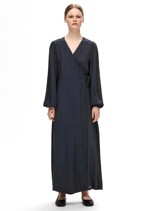 Blue Wrap Dress for Party -Green Floral Wrap Dress -Selected Femme Susie Maxi Wrap Dress, Dark Sapphire Blue Wrap Dress for Party -Green Floral Wrap Dress -Selected Femme Susie Maxi Wrap Dress, Dark Sapphire