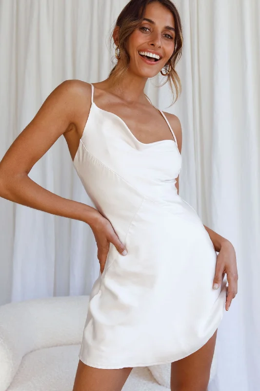 Open-back Slip Dress -Purple Slip Dress -Sorrento Asymmetrical Neckline Mini Slip Dress Champagne