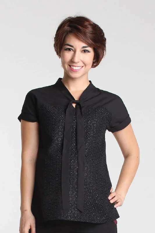 Maternity Dresses with Mandarin Collar -Trixie Cutout Maternity Top