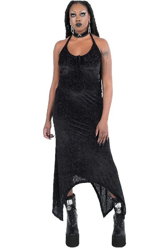 Women's Flowy Maxi Dress-Starry Eyed Maxi Dress - Resurrect