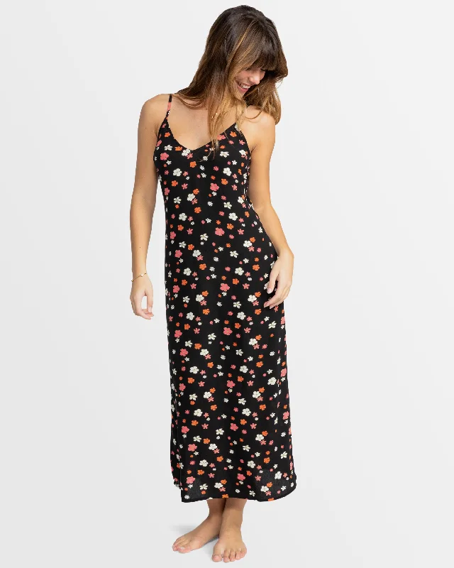 Trendy Black Slip Dress -Black Satin Slip Dress for Formal Dinner -Stay Sunny Slip Dress