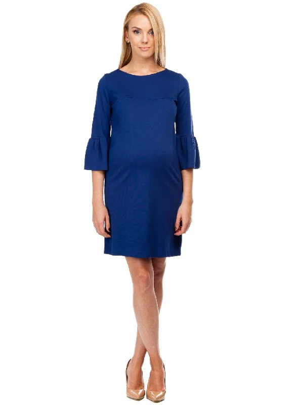 Maternity Dresses for Formal Occasions -Taormina Nursing Maternity Dress - Midnight Blue Maternity Dresses for Formal Occasions -Taormina Nursing Maternity Dress - Midnight Blue
