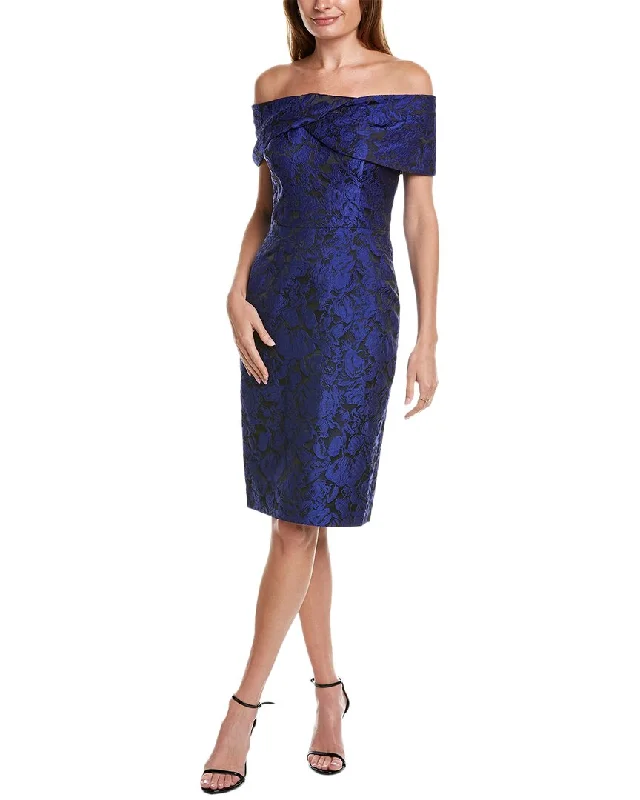 Bodycon Dress for Spring -Teri Jon by Rickie Freeman Off-The-Shoulder Sheath Dress