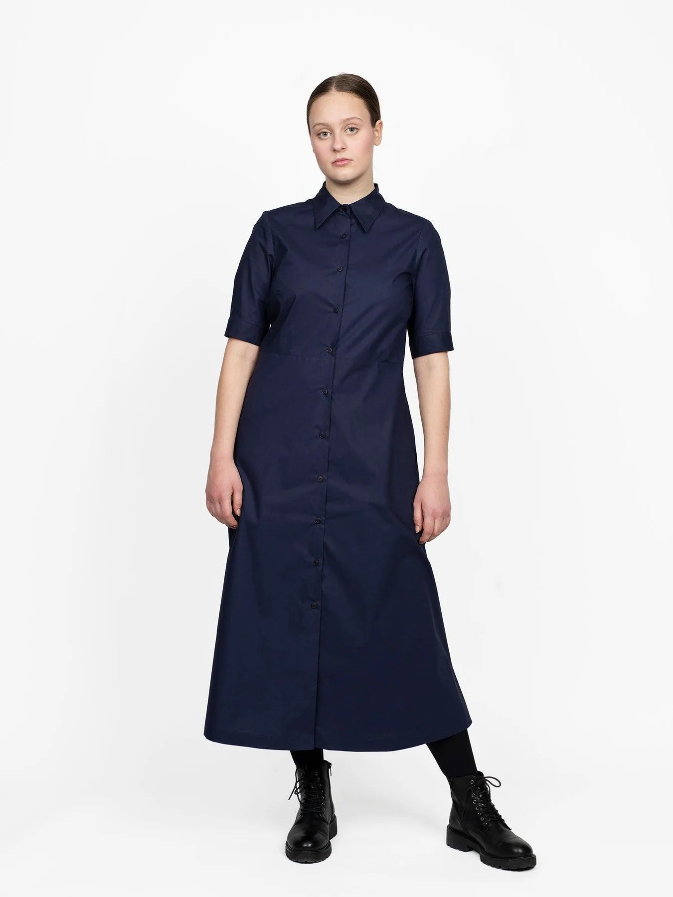 Trendy Casual Shirt Dress-The Assembly Line Shirt Dress