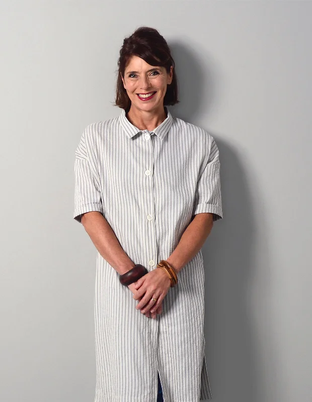 Plaid Shirt Dress for Work-The Maker's Atelier Oversized Shirt Dress