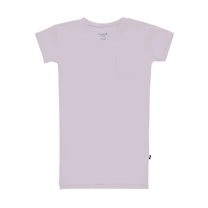 Women's Comfortable Shirt Dress for Fall-Toddler T-Shirt Dress in Wisteria