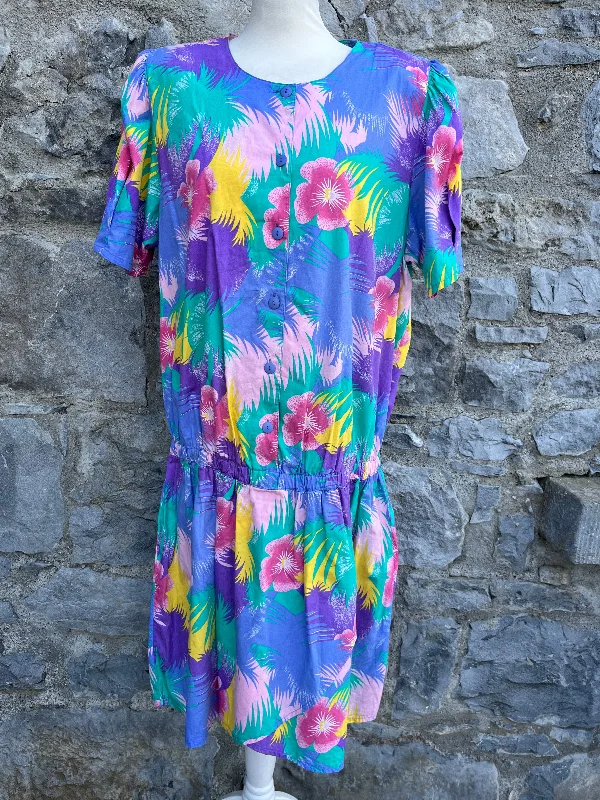 Maternity Dresses with Square Neckline -Tropical flowers maternity dress uk 10-12