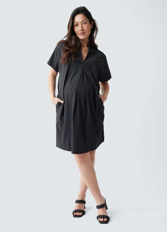 Maternity Dresses with Puff Sleeves -The Easy Tunic Maternity Dress