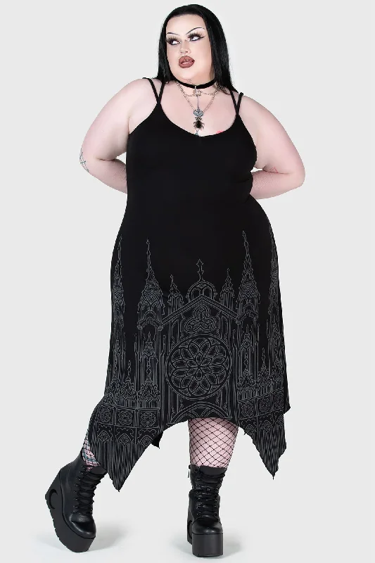 Women's White Maxi Dress-Unholy Oath Maxi Dress [PLUS]