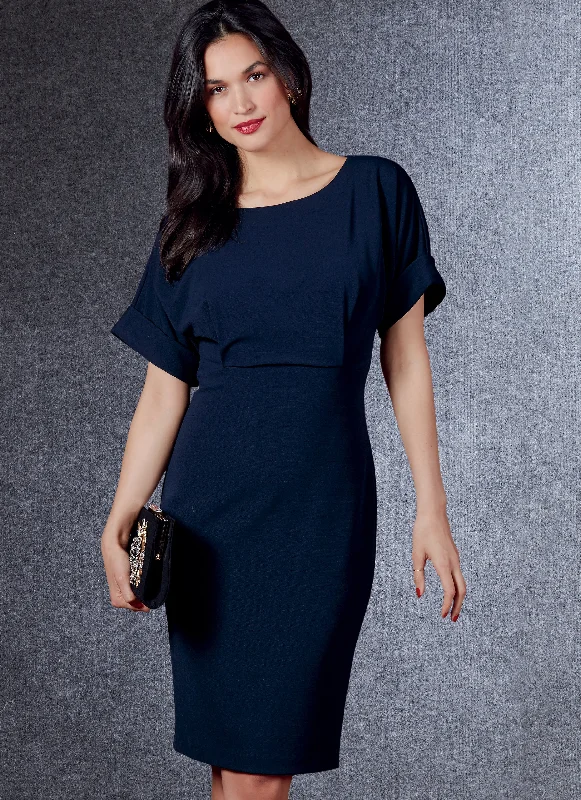 Lace-Up Party Dress for Bold Look -Vogue Pattern 1595 Smart day or evening dress