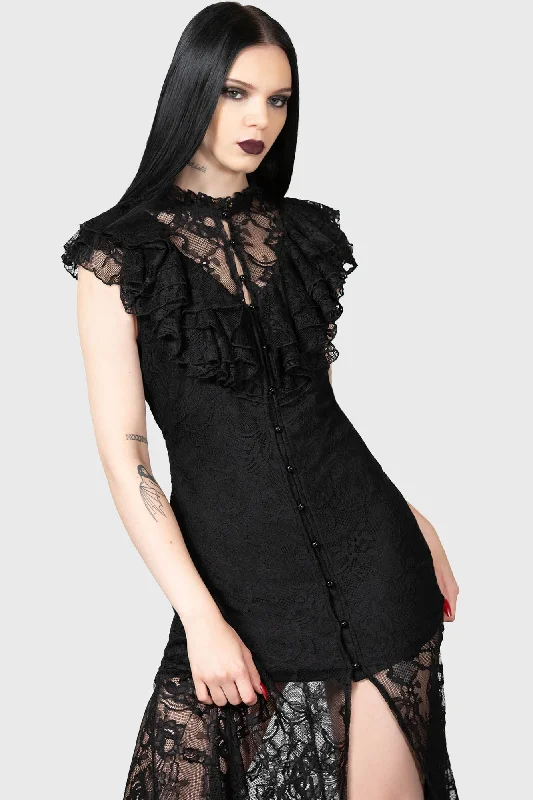 Women's Fitted Maxi Dress-Vampire's Ball Maxi Dress