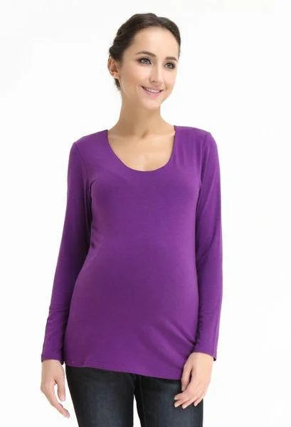 Women's Chiffon Top -Vera V-Neck Nursing Nursing Top Purple