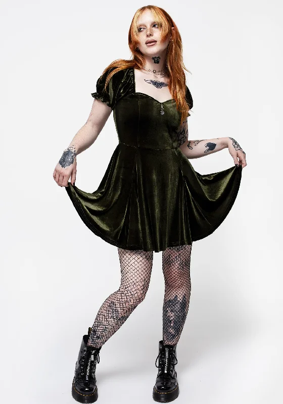 Women's V-neck Bodycon Mini Dress-Verdant Corset Mini Dress