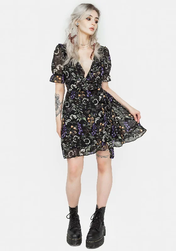Classic Wrap Dress for Work -Wrap Dress for Winter Wedding -Vesna Chiffon Mini Wrap Dress Classic Wrap Dress for Work -Wrap Dress for Winter Wedding -Vesna Chiffon Mini Wrap Dress