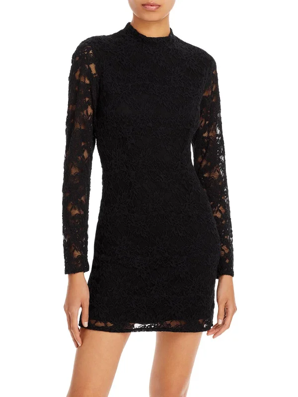 Mini Bodycon Party Dress for Club Style -Vezza Womens Lace Long Sleeves Cocktail and Party Dress Mini Bodycon Party Dress for Club Style -Vezza Womens Lace Long Sleeves Cocktail and Party Dress
