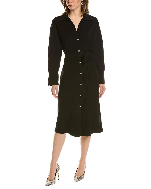 Trendy Button-up Shirt Dress-Vince Belted Shirtdress