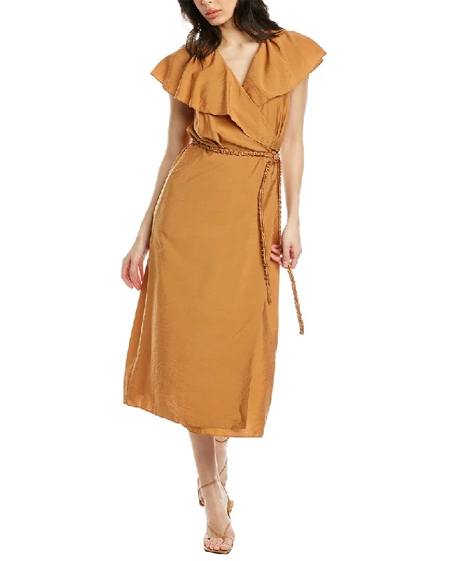 Wrap Dress with Adjustable Strap Detail -Women's Green Wrap Dress -Vince Braided Belt Wrap Dress Wrap Dress with Adjustable Strap Detail -Women's Green Wrap Dress -Vince Braided Belt Wrap Dress