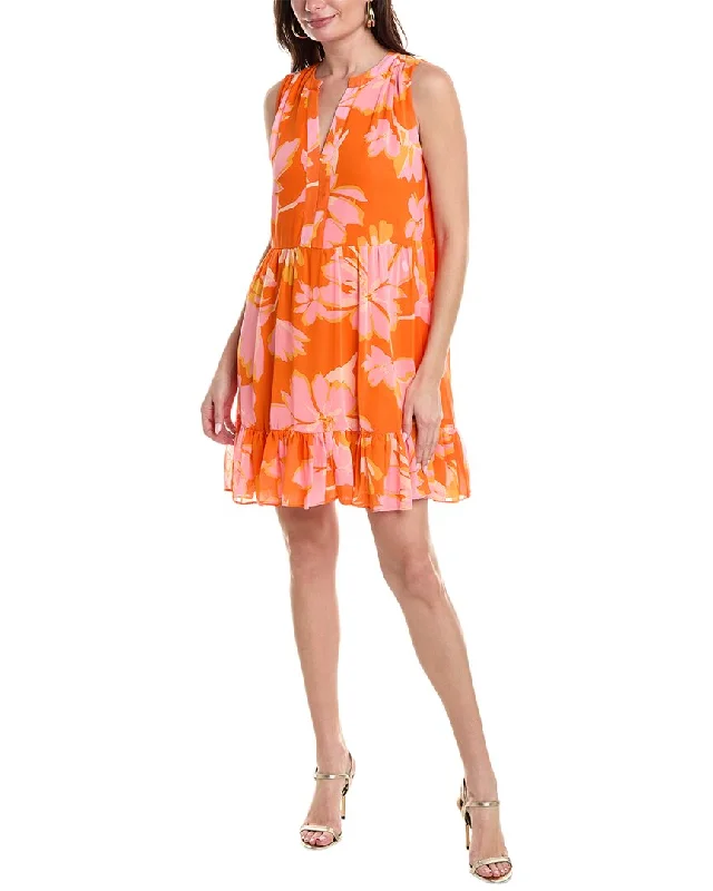 Doll Dress with Colorful Skirt -Vince Camuto Babydoll Dress