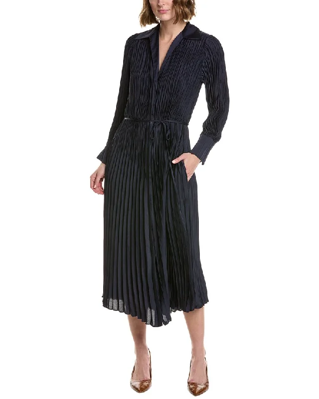 A-line Denim Shirt Dress-Vince Pintuck Shirtdress