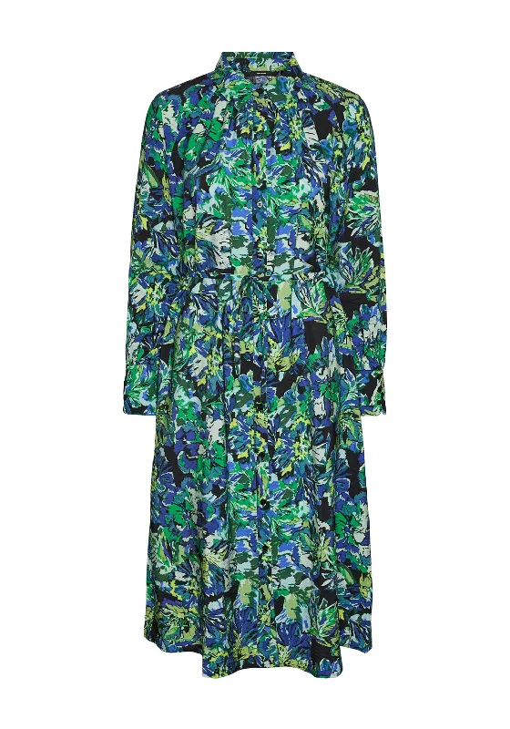 Women's Belted Shirt Dress with Print-Vero Moda Ella Tie Midi Shirt Dress, Black & Elis Women's Belted Shirt Dress with Print-Vero Moda Ella Tie Midi Shirt Dress, Black & Elis