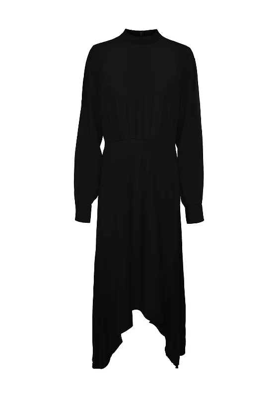 Women's Sheer Lace Maxi Dress-Vero Moda Aware Miranda Maxi Dress, Black