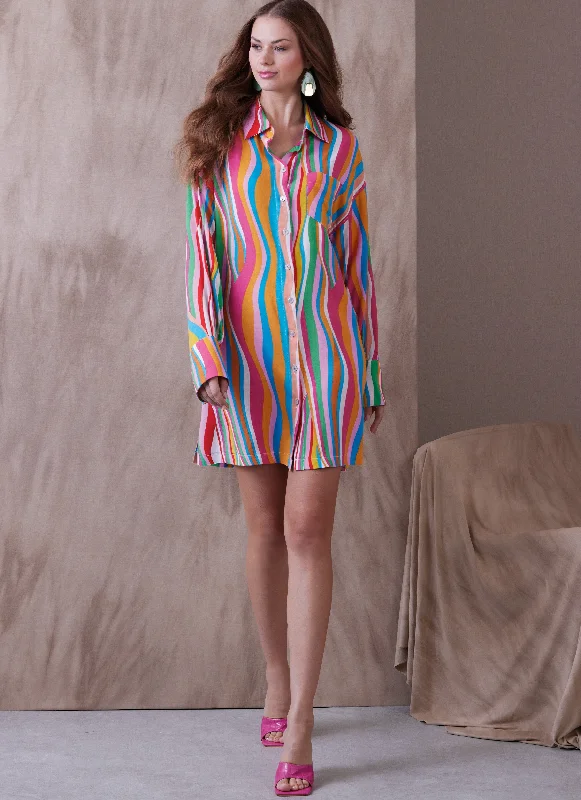 Flared Shirt Dress-Vogue Sewing Pattern V1933 Misses' Shirt Dress