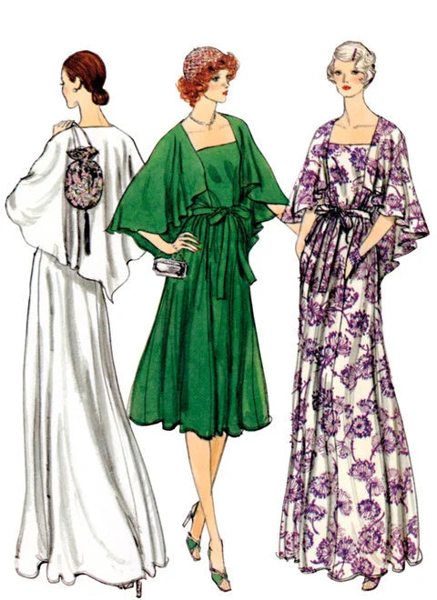 Floral Lace Party Dress for Special Event -Vogue Vintage Evening Dress V1947