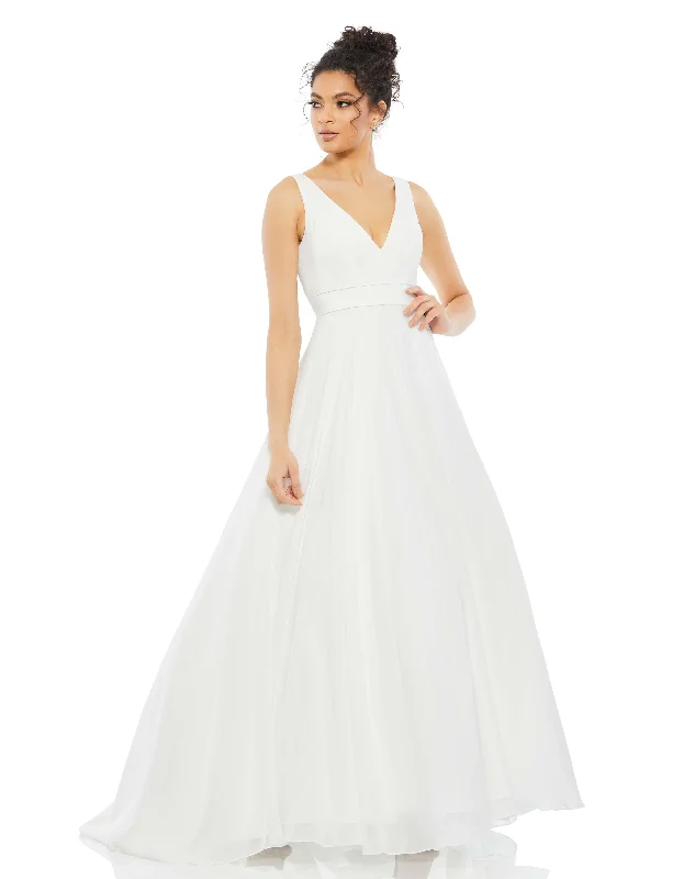 Gold Metallic Party Dress for Shiny Glam -White Layered Tulle Chiffon Ball Gown