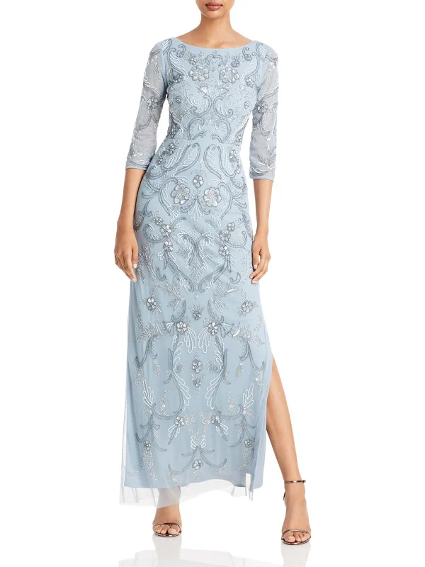 Bodycon Sequin Party Dress for Bold Statement -Womens 3/4 Sleeve Long Evening Dress Bodycon Sequin Party Dress for Bold Statement -Womens 3/4 Sleeve Long Evening Dress