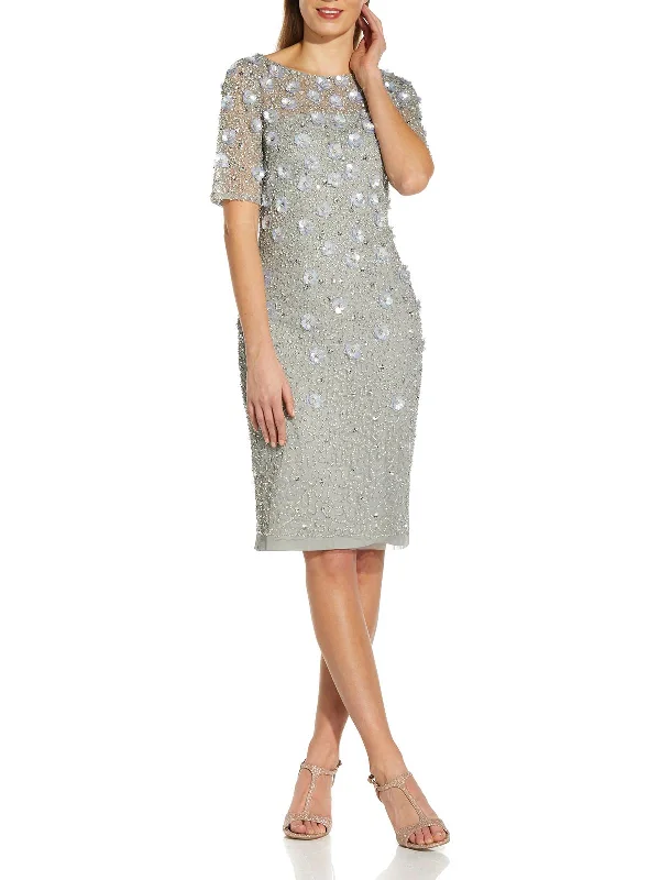 Romantic Lace Party Dress for Engagement Party -Womens Applique Maxi Cocktail and Party Dress