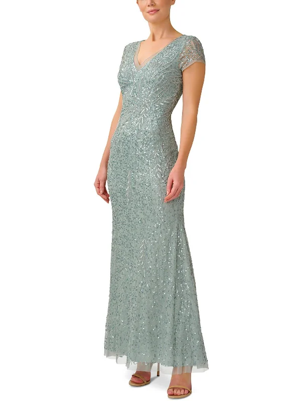 Sweetheart Neckline Party Dress for Romantic Look -Womens Beaded Mermaid Evening Dress