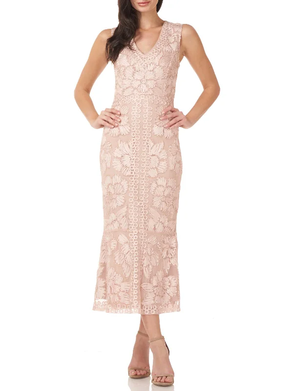 Bold Red Mini Party Dress for Evening Affair -Womens Beaded Soutache Cocktail and Party Dress