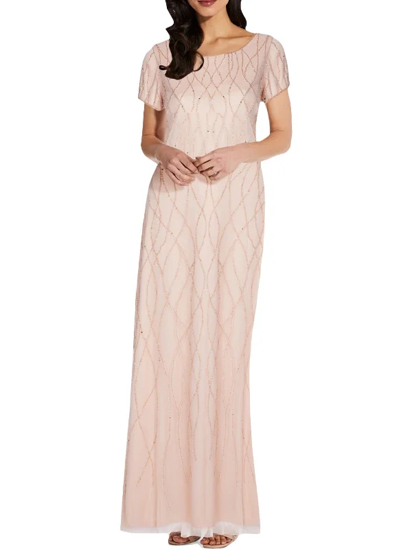 Black and Gold Party Dress for Luxury Look -Womens Blouson Maxi Evening Dress