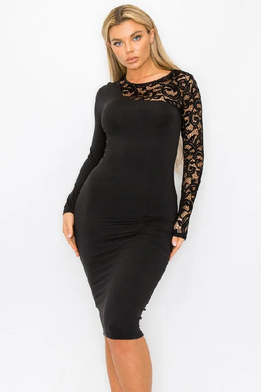 Bodycon Dress with Sweetheart Neckline -Womens Bodycon Dress